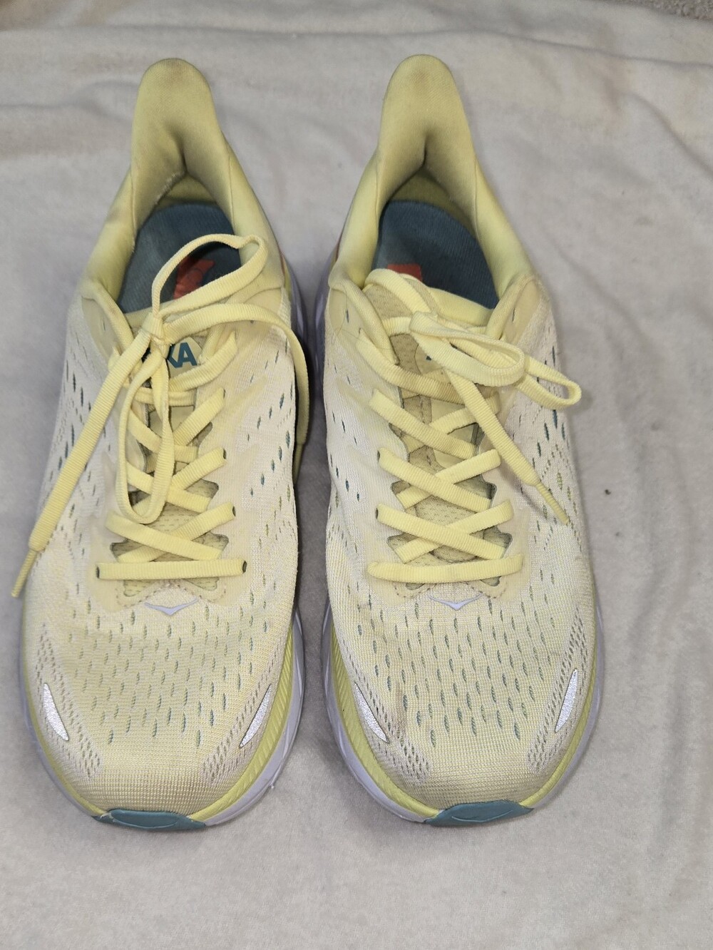 HOKA Size 9.5 Clifton 8 Running Sneakers- Yellow